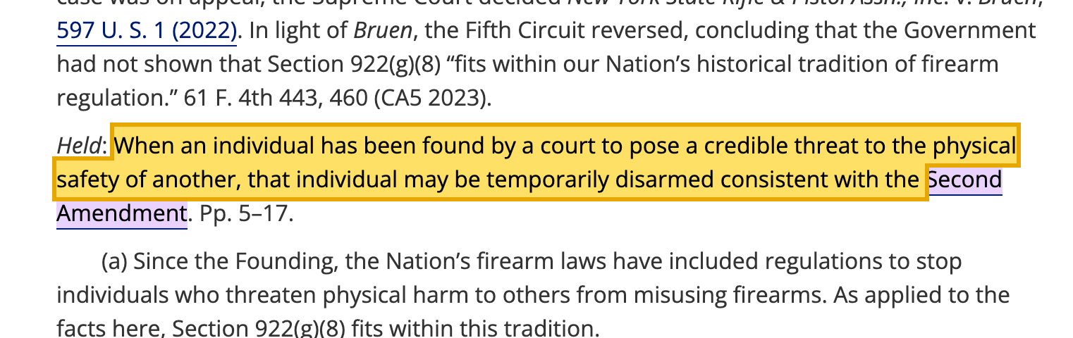 United States v. Rahimi (2024)