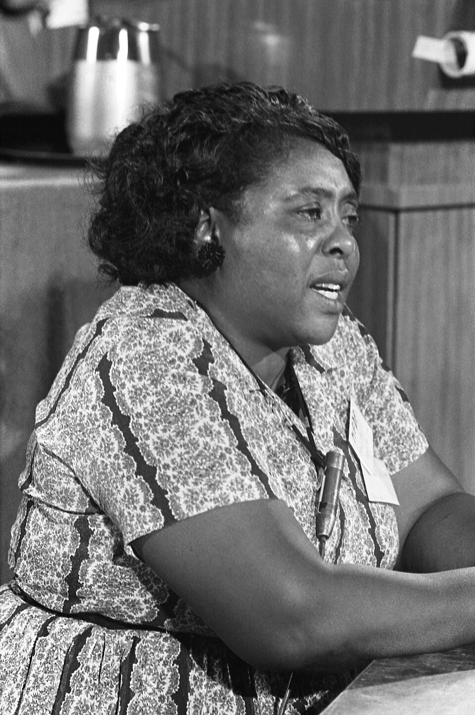 Fannie Lou Hamer, 1964, photograph by Warren K. Leffler, Library of Congress